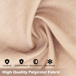 Pergola 3,05x3,05m med justerbara tak och vattentät stabil konstruktion beige