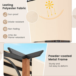 Elegant justerbar pergola med vattentätt tak och stabil konstruktion för utomhusbruk