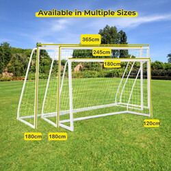 Fotbollsmål 245x180 cm med väderbeständigt nät och markspett för träning utomhus