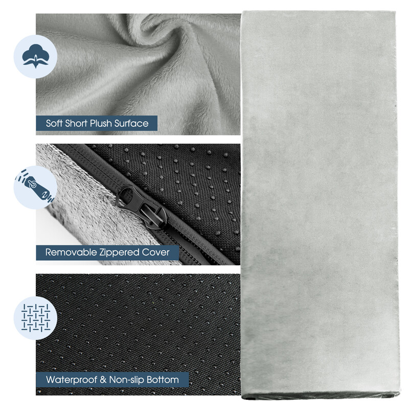 Lätt liggunderlag med memory-skum och flanellöverdrag för camping och utomhusbruk 183x62,5x6,5 cm