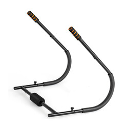 Magtränare med vadderat huvudstöd hopfällbar träningsutrustning för magmuskler grå