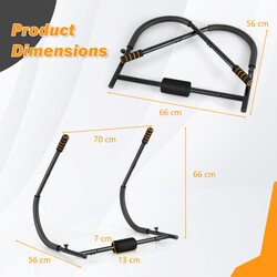 Magtränare med vadderat huvudstöd hopfällbar träningsutrustning för magmuskler grå