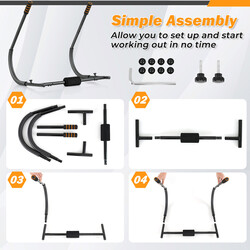 Magtränare med vadderat huvudstöd hopfällbar träningsutrustning för magmuskler grå