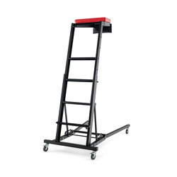 Hopfällbar arbetsbänk med justerbar höjd och vinkel för fordonsunderhåll och reparationer