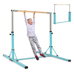Höj- och sänkbar gymnastikstång för barn, grön, max 100 kg, inomhusbruk