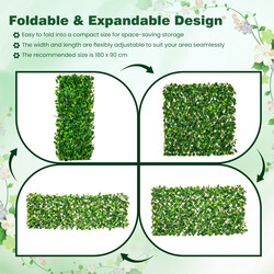 Expanderbart konstgjort murgrönastaket för insynsskydd med äkta videram och PE-löv