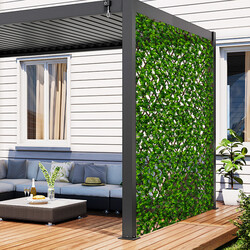 Utdragbart konstgjort eukalyptus insynsskydd med vide och PE-blad för trädgård