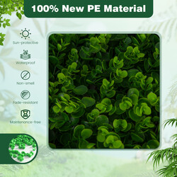 Utdragbart konstgjort eukalyptus insynsskydd med vide och PE-blad för trädgård