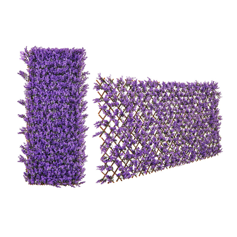 Konstgjord murgröna insynsskydd med lila eukalyptus för trädgård och hem