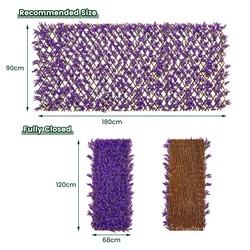 Konstgjord murgröna insynsskydd med lila eukalyptus för trädgård och hem