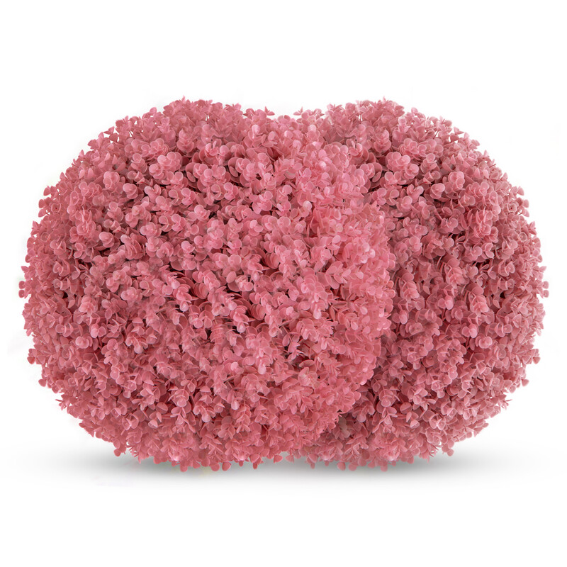 Konstgjorda eukalyptusbollar rosa 44 cm - UV-beständiga topiary-bollar för inomhus och utomhus