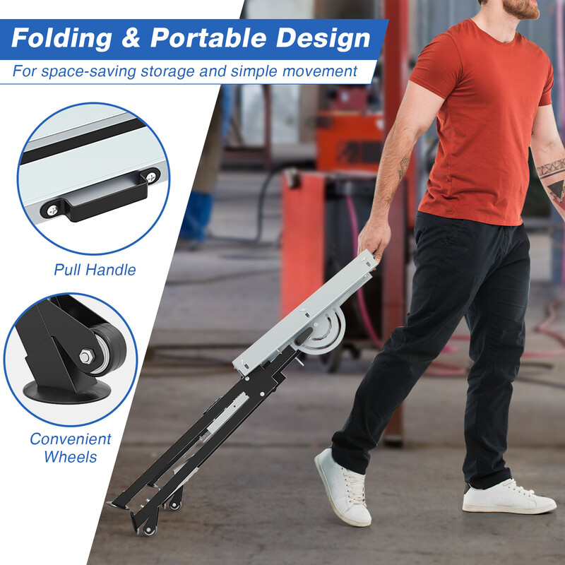 Hopfällbart mobilt svetsbord med justerbar höjd och lutning för professionellt bruk