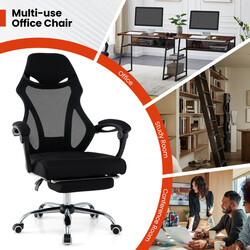 Ergonomisk kontorsstol med justerbart ryggstöd och fotstöd för optimal komfort och stöd