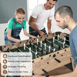 Fotbollsbord med 2 bollar, 26 spelare och poängräknare för familjeunderhållning