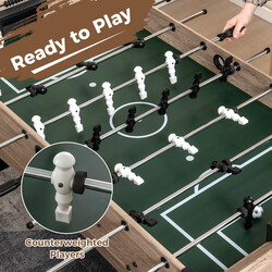 Fotbollsbord med 2 bollar, 26 spelare och poängräknare för familjeunderhållning