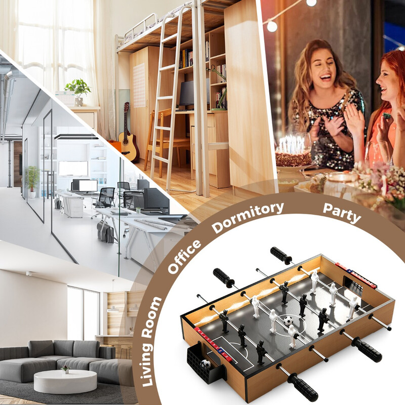 Fotbollsbord med LED-belysning och 2 bollar för dynamiska spelkvällar