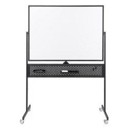 Dubbelsidig mobil whiteboard 120x90 cm med magnetisk yta och justerbar höjd
