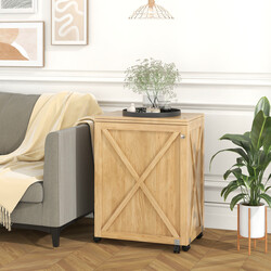 Vikbart 2-i-1 sybord och skrivbord med förvaring och hjul i vit trädesign