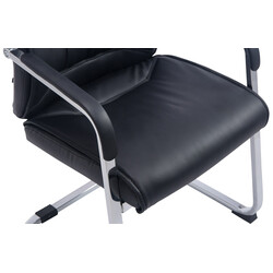 Elegant och funktionell besöksstol i konstläder för kontor