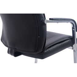 Elegant och funktionell besöksstol i konstläder för kontor