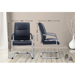 Elegant och funktionell besöksstol i konstläder för kontor