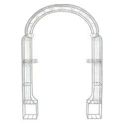 Elegant rosenbåge i pulverlackerat järn för trädgård