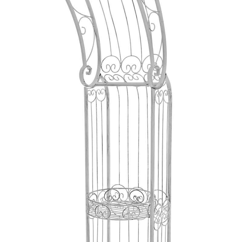 Elegant rosenbåge i pulverlackerat järn för trädgård