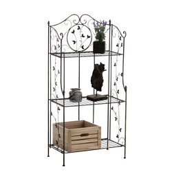 Hopfällbar lantlig hylla i tjockt järnrör