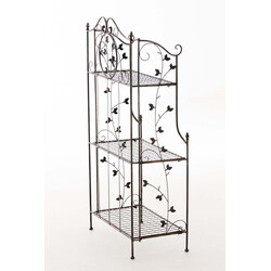 Hopfällbar lantlig hylla i tjockt järnrör