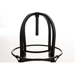 Höjdjusterbar industriell pall i konstläder och metall