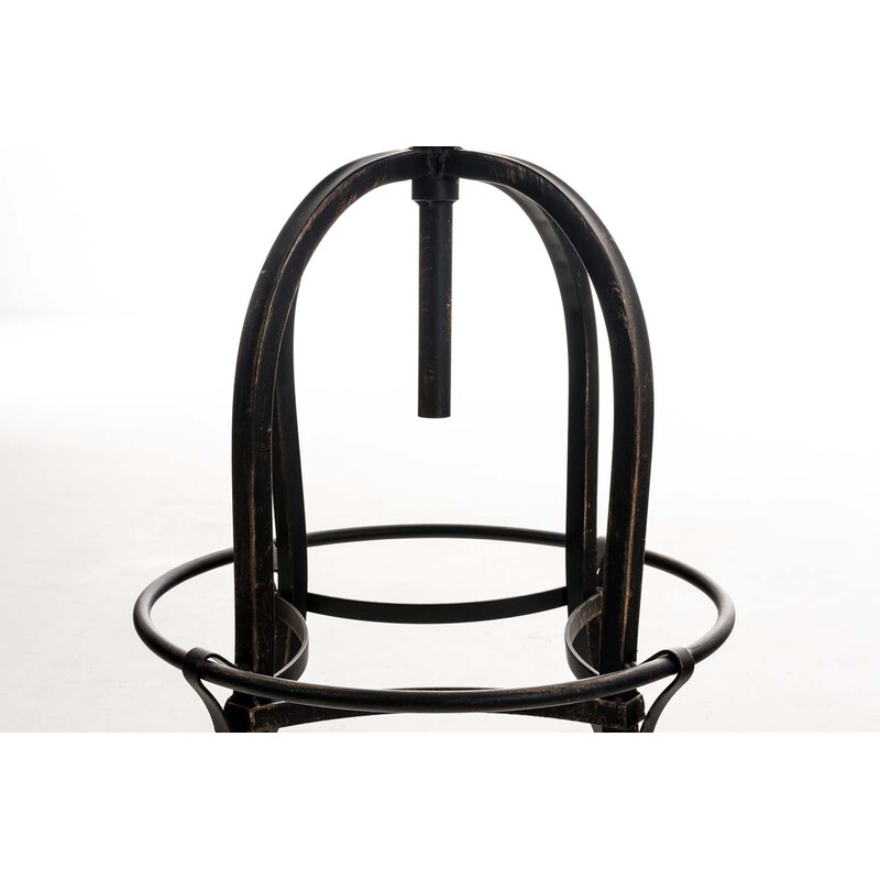 Höjdjusterbar industriell pall i konstläder och metall