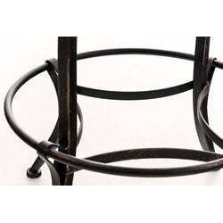 Höjdjusterbar industriell pall i konstläder och metall