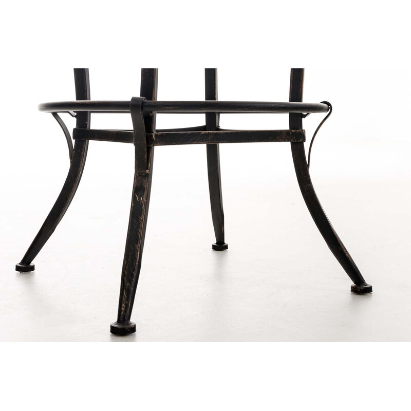 Höjdjusterbar industriell pall i konstläder och metall