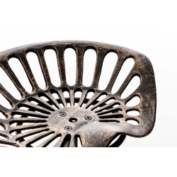 Industriell höjdjusterbar stol med gjutjärnssits