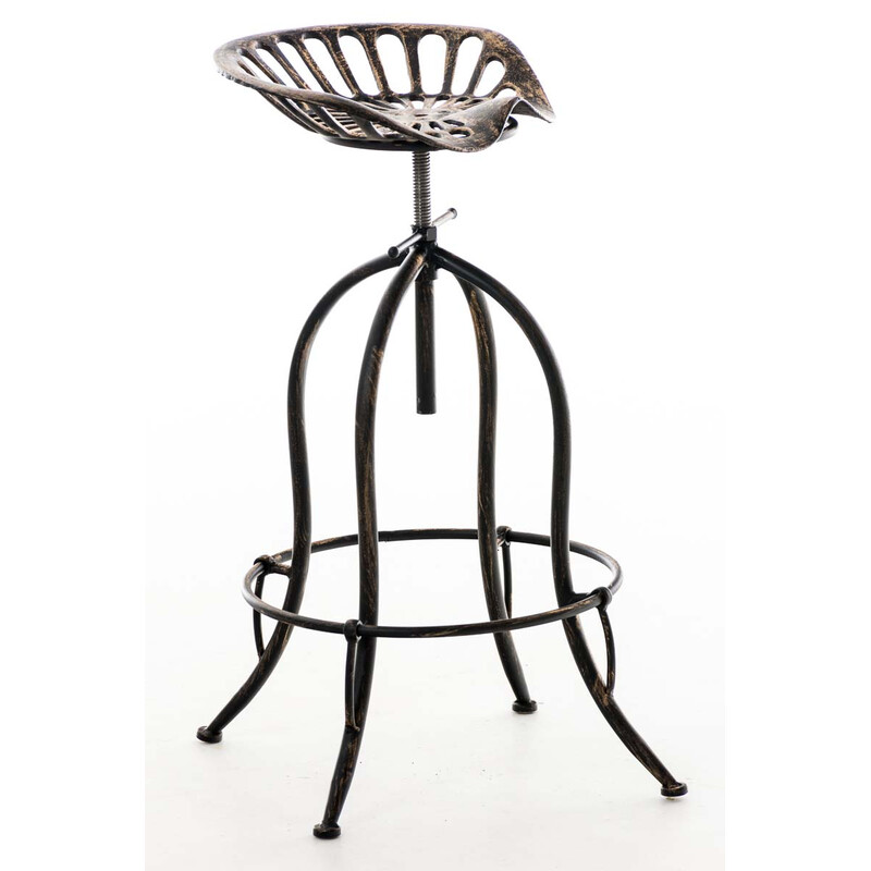 Industriell höjdjusterbar stol med gjutjärnssits