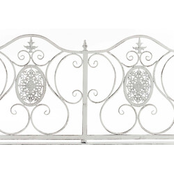 Romantisk trädgårdsbänk i pulverlackerat järn för inomhus/utomhusbruk