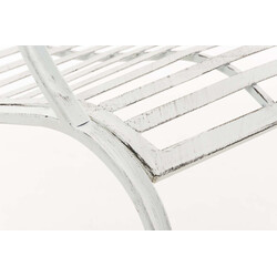 Romantisk trädgårdsbänk i pulverlackerat järn för inomhus/utomhusbruk