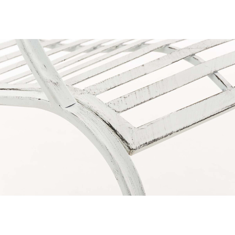 Romantisk trädgårdsbänk i pulverlackerat järn för inomhus/utomhusbruk