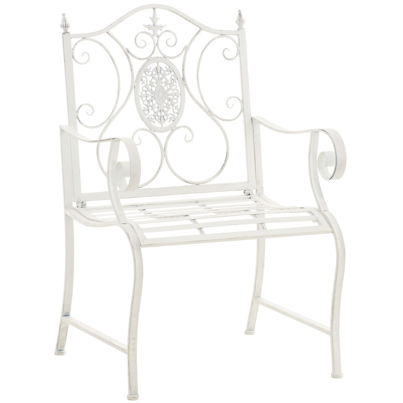 Elegant jugendstils trädgårdsstol i väderbeständigt järn