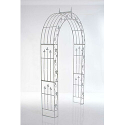 Elegant handgjord rosenbåge i pulverlackerat järn för trädgården