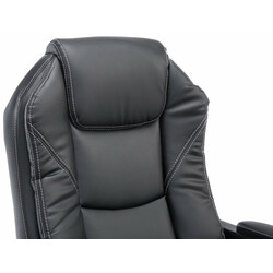 Ergonomisk kontorsstol med justerbart fotstöd och konstläder