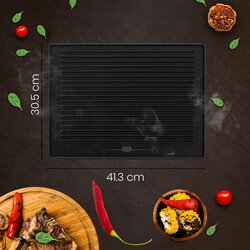 Vändbar gjutjärnsgrillplatta för grill och ugn