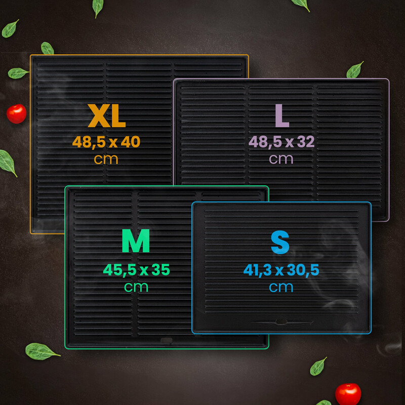 Vändbar gjutjärnsgrillplatta för grill och ugn