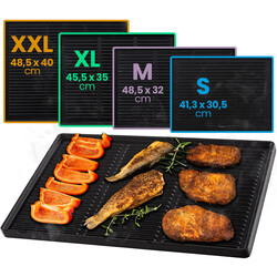 Vändbar gjutjärnsgrillplatta för grill och ugn