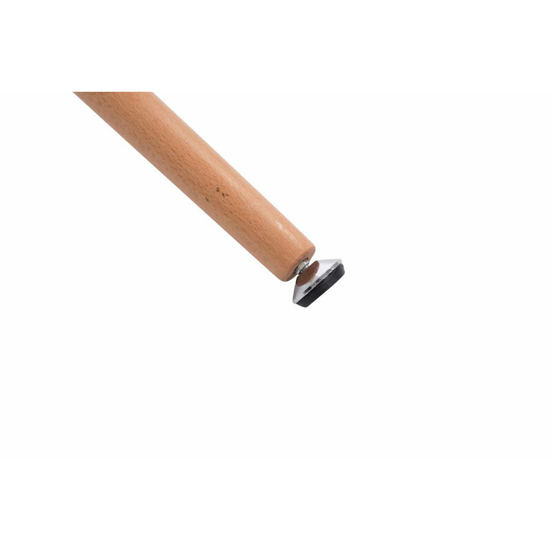 Elegant trebent bord med rund MDF-skiva och bokben