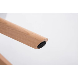 Elegant runt bord med träben och golvskydd