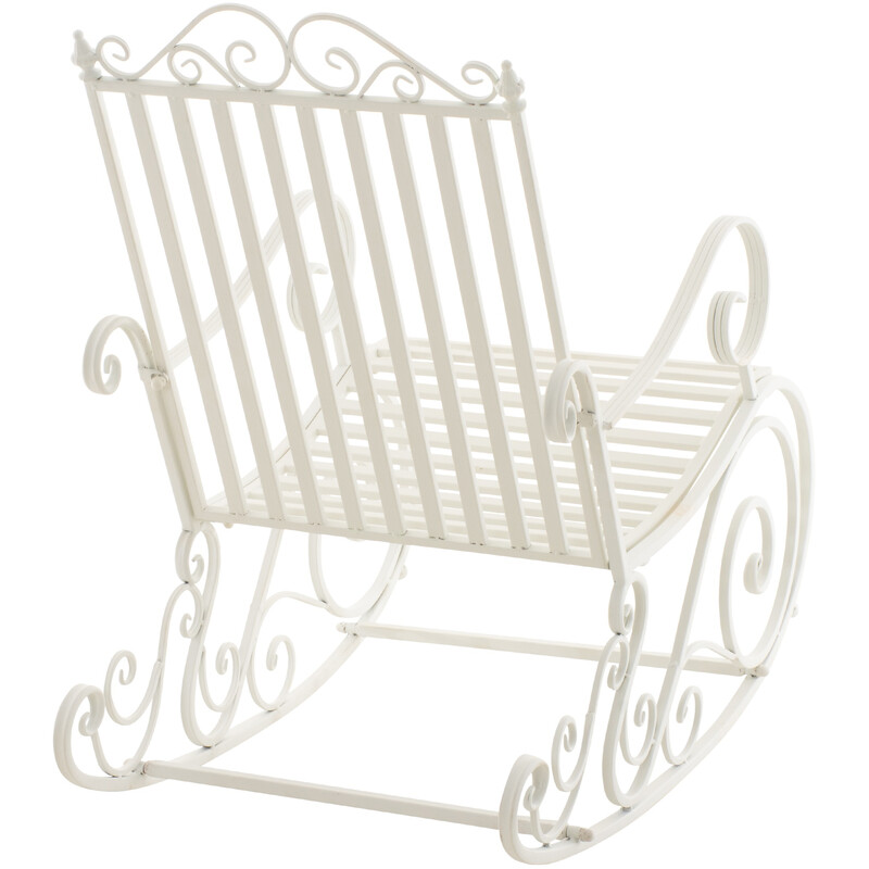 Antik gungstol i järn för inomhus och utomhusbruk