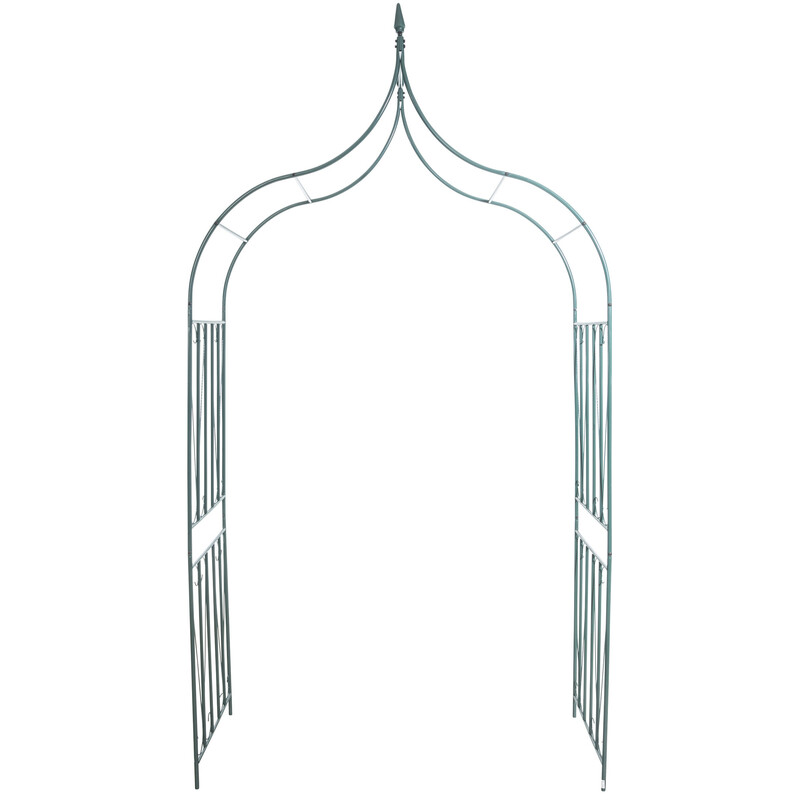 Elegant rosenbåge i hållbar metall för klätterväxter