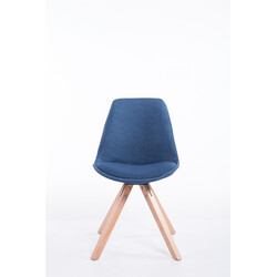 Bekväm besöksstol med hög rygg och träram