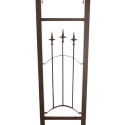 Elegant rosenbåge med grind i hållbart järn för trädgård